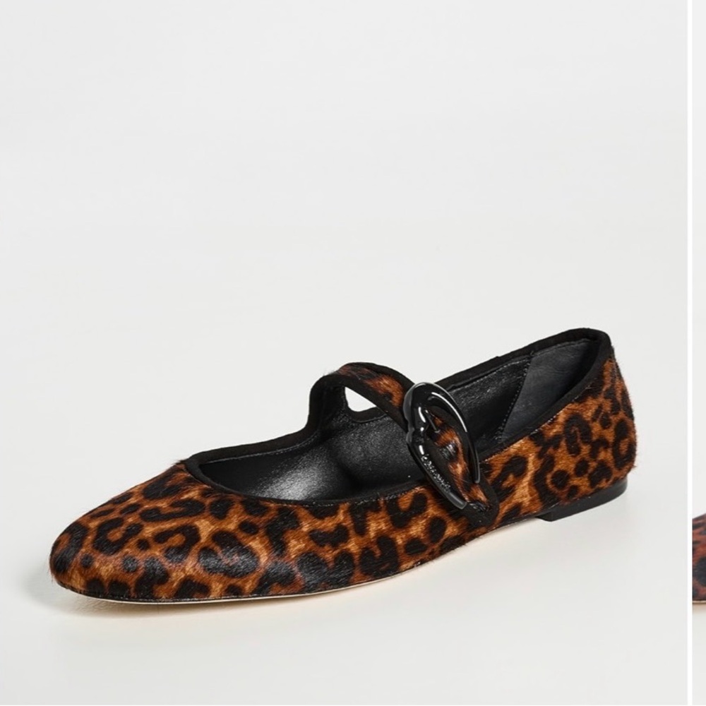 Larroude animal print calf hair Verona ballet flat